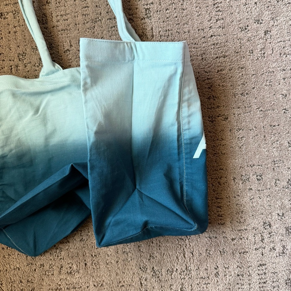 Athleta Blue Canvas Tote Bag with Ombré Design - Picture 7 of 8